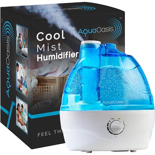 Ultrasonic Mini Humidifier, 500ML Quiet With Night Light, Two Adjustable Mist Modes for Bedroom, Office, Baby Room, Living Room, Plants, Car (Vermilion)