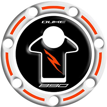 Tankdeckelschutz aus Harz 3D, kompatibel mit KTM Duke 890 R 2020 GP-689 (Weiß)