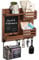 WPAJIRZO Schlüsselbrett mit Ablage & Briefhalter, Wand Schlüsselhaken Schlüsselboard Holz mit Kreidetafel Briefablage, Wandorganizer für Eingang, Wohnzimmer, Flur, Küche, Büro