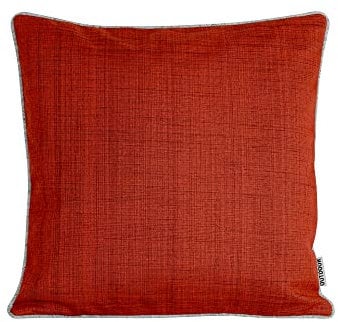 Kissenbezug Outdoor Garten Balkon meliert Kissenhülle 40x40 cm witterungsbeständig Zierkissen Dekokissen Reißverschluss witterungsbeständiges Material (Rot)