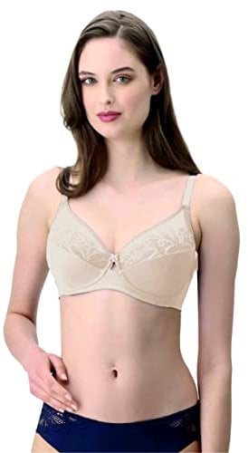 Lepel 1 Pezzo Reggiseno Donna 461 Allure con Ferretto in Morbida micrifibra - Coppa B - C - D, Nudo 6C