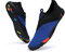 Vsufim Schnell trocknende Wassersport-Barfußschuhe, Aqua-Socken für Schwimmen, Strand, Pool, Surfen, Yoga, für Damen und Herren, Schwarz/Blau, 11.5 Women/10.5 Men