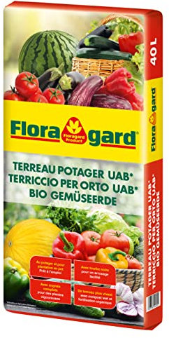 Floragard UAB Gemüseerde für Tomaten, Zucchini, Auberginen und anderes Gemüse, 40 l