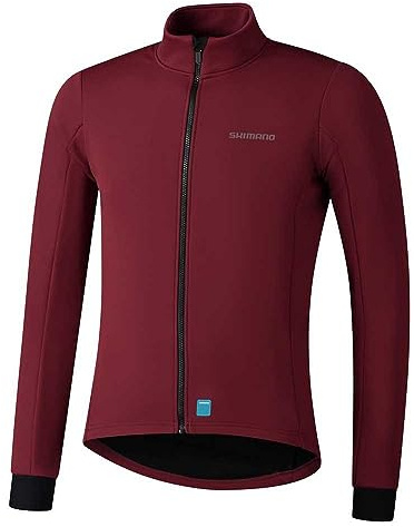 SHIMANO Herren ELEMENT Jacket Smoky Topaz – Winter Radjacke winddicht & wasserabweisend – Rennrad Thermojacke mit Rückentaschen – Größe M