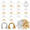 arricraft 100 Sets Runde Ornament Kappe Weihnachten, 2 Farben Aluminium-Weihnachts-Ersatzornamentkappen, Abnehmbare Metallaufhängerkappen Für Glasporzellan-Keramik-Weihnachts-Dekorationen