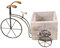 Ronyme Fahrrad Blumentöpfe Blumentöpfe für Aussen Ornament Blumentopf Dreirad Pflanzenständer Holz Blumenkasten für Innenhof Fensterbank Regal, Weiß