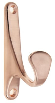 Aretro Hooks Hangers, Bull Nose, Brushed Copper, Rose Gold, Robe Hook, Coat Hook, Back of Door, Wall Hanger (Bull Nose, Brushed Copper)