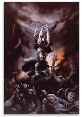Frank Frazetta Death Dealer Kunstdrucke, Poster, Wandkunst, Gemälde, Leinwanddrucke, Dekor-Poster, Kunstwerke, 40 x 60 cm