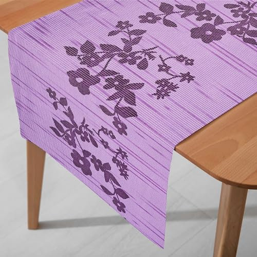 Miami Tischläufer Tablerunner Breite 40 cm Länge und Farbe wählbar Sunrise Lila 40 x 100 cm