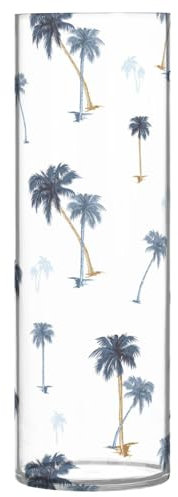 Topical Palm Trees Plastic Vase 11.8 x 3.9 Inch Farmhouse Vases Modern Vases for Home Dining Table Centerpieces Office Decor