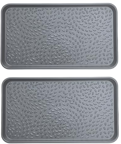 Zapatero - Bandeja grande para zapatos para exteriores, bandeja colectora de plástico, bandeja de goteo y bandeja plana de plástico, elegante alfombrilla para zapatos, bandeja colectora de plástico