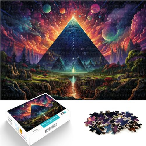 Puzzle als Geschenk, Bunte Pyramide, 1000 Teile, Puzzle-Geschenke, Holzpuzzle, Spaß für Aktivitäten zu Hause, Geburtstagsgeschenk, Reisegeschenk, 1000 Teile (50 x 75 cm)