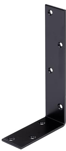 Alberts 824976 Balkenwinkel - schwarz - kunststoffbeschichtet - 100 x 200 x 40 mm | 20er Set