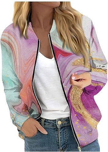 WEOPLKIN Vetements Femmes Tendances Blouson Aviateur Femme Veste En Jean Femme Veste Polaire Femme Veste Fleurie Femme Vetements Femmes Tendances Veste En Jean Femme Veste Femme Hiver Rose S