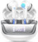 Wireless Earbuds, Bluetooth 5.4 Headphones with 4 ENC Noise Cancelling Microphone, Ear buds with HiFi Stereo Deep Bass, Bluetooth Earphones 45H Playtime LED Display, IP7 Waterproof Pearl White