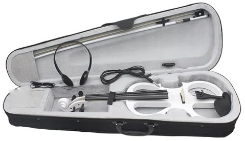 Violin Set 4/4 Elektrische Violine Oberfläche Ahorn Panel Ebenholz Saitenhalter Saiteninstrument Mit Grundlegendem Zubehör Für Anfänger