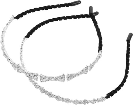 COLLBATH 2stücke Funkelnde Strass-stirnbänder Für Damen -haarbänder Für Stirnbänder Und Glitzer-haar-accessoires