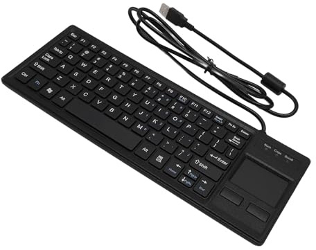 Elprico Industrial Keyboard with Touchpad, USB Hub, Mechanical Wired Keyboard for Industrial Environments