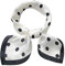 LIFKOME Polka Dot Bedruckter Seidenschal Damen Quadratisches Halstuch Mode Accessoire Mit Großen Punkten Und Schwarzem Rand