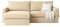 FARO MINI Ecksofa mit Schlaffunktion & Stauraum – Kompaktes Schlafsofa mit HR-Kaltschaum & Wellenfederung – Leichter Aufbau – moderner Faro Stoff – 224×140 cm (Creme, Links)