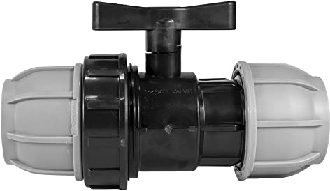 mdpe Water Pipe Compression Fittings,tee,Elbow, Straight and valves Bulk Saver Pack of 5,20mm,25mm,32mm and 40mm (25mm Valve)