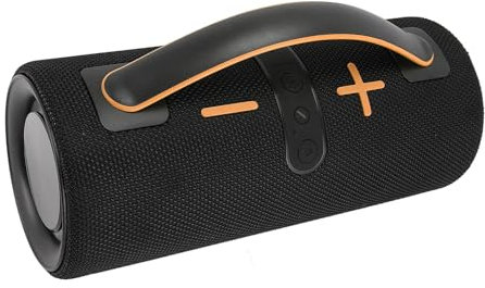 Locadence Portable Bluetooth Speaker with RGB Lights, Wireless BT Speakers Built Mic Bass Portable Handle, Water Proof Large Outdoor Speaker for Party Camping Backyard (Yellow Black)