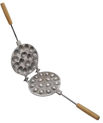 Alu Nussbäcker Nussmaker Backform Nuss manuell Nusskeks-Form 16er