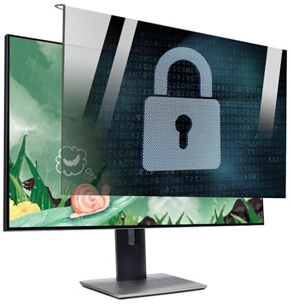 ASerZenith 17-32 Inch Privacy Screen Protector for Computer Monitors, Hanging Removable Anti Blue Light Filter, HD Clarity (32in 730x440mm)