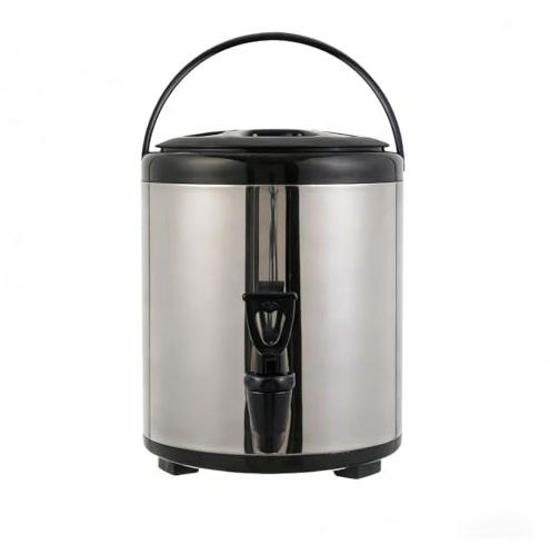 Distributeur de Boissons Isotherme, Fontaine à Eau Chaude, Seau à Lait, Seau à Vin, Distributeur de Boissons Chaudes pour Les FêTes à La Maison(A,10L)