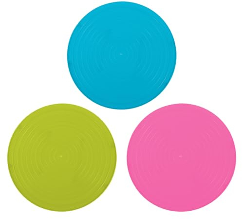 Beavorty 3 Stück Klappbare Mikrowellen Dampfgarer Ablage aus Pp Mehrschichtiges Küchenregal mit Wärmedämmung Multifunktionale Topf und Pfannenunterlage für Haushalt Zufällige Farbe
