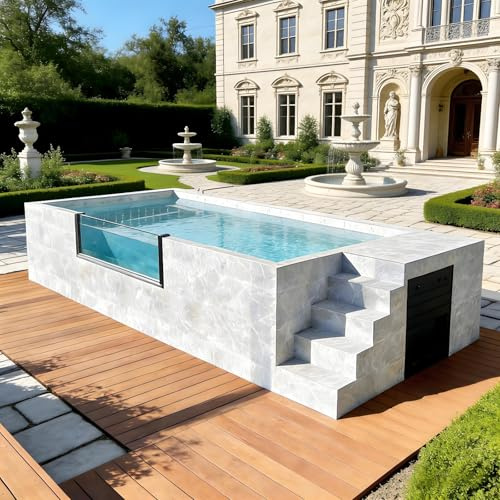 Piscina fuori terra Multi Persona Outdoor Nuoto Container Struttura Affidabile Ampio Interno Perfetto per Cortile Giardino Patio Famiglia Tempo Libero e Attività acquatiche