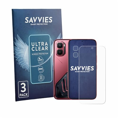 Savvies 6 Stück Schutzfolie für Infinix GT 50 Pro (Display+Kamera) Displayschutz-Folie Ultra-Transparent