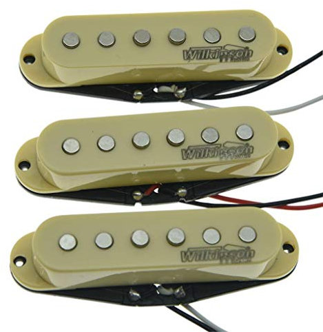 Wilkinson Micro de guitare à bobine unique avec son vintage compatible Stratocaster Blanc crème