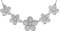 Hanessa Damen-Schmuck silberne Hals-kette Blumen-Anhänger Weiß-Gold Vergoldet in Silber mit Opal Schmuck-Steine Strass-Steinen Blüte Geschenk zu Weihnachten für die Ehe-Frau/Freundin/Frauen