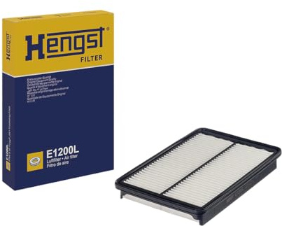 HENGST - Luftfilter E1200L - Luft-Filtereinsatz für KFZ | Hochwertiger Motorluftfilter für Otto- oder Dieselmotor - Schutz für Motoren - Wasserbeständig