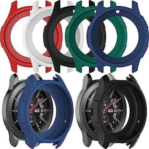 Chofit Funda para Galaxy Watch de 46 mm, de silicona, a prueba de golpes, compatible con Samsung Galaxy Watch de 46 mm / Gear S3 Frontier Smartwatch (multicolor, 5 piezas)
