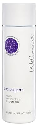 WELLMAXX® collagen velvety skin smoothing body cream – vegane Körpercreme mit Collagen & Hyaluron – spendet Feuchtigkeit & unterstützt Hautelastizität