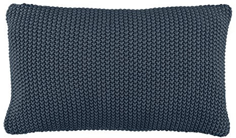 Marc O Polo Strick Dekokissen Plaid Nordic Knit Smoke Blue Dekokissen 30x60 cm