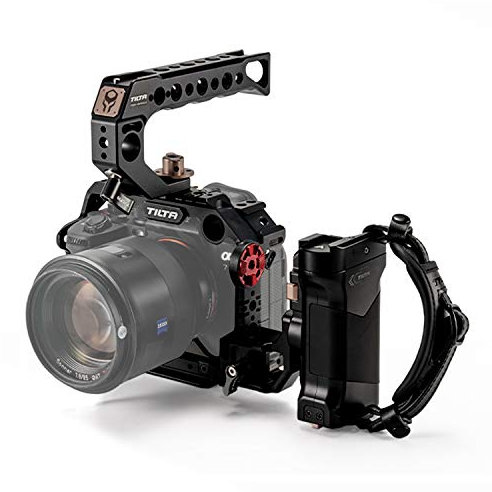 (Black) TILTA TA-T18-D-B Camera Cage Rig + Top Handle para Sony Alpha 7S III / A7S III / A7S3 Cámara Jaula Tiltaing Kit D