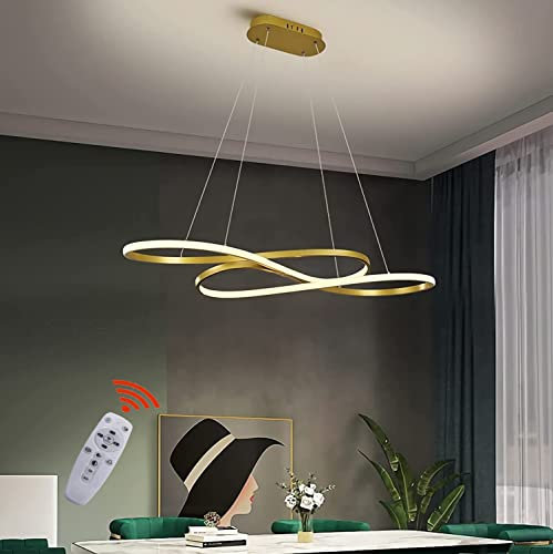 LED Pendelleuchte Esstisch Esszimmer Lampen Hängelampe Dimmbar mit Fernbedienung Küchen Wohnzimmer Hängend Leuchte Modern Kronleuchter Höhenverstellbar für Schlafzimmer Couchtisch Deko Deckenlampe
