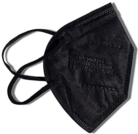 Obbocare - Mascarillas FFP2 Con 5 Capas. Mascarilla FFP2 Homologada Con Certificado CE. Envasadas Individualmente. Fabricadas En España. Color Negro. Caja De 20 Unidades