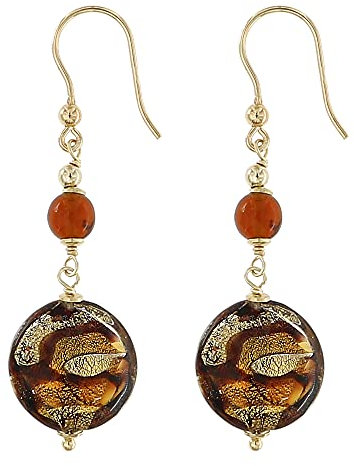 Venetiaurum - Boucles d'Oreilles Longues pour Femme avec Pierres en Verre de Murano Original et Argent 925 - Bijou Certifié Made in Italy