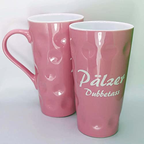 Beschdstoff Pfälzer Dubbetasse groß | 0,5 Liter bedruckt - Pälzer Dubbetass (Rosa)