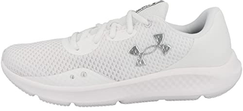 Under Armour Herren Men's Ua Charged Pursuit 3 Running Shoes Technical Performance, (101) White/White/Metallic Silver, 42.5 EU