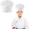 Yolev Gorro Cocinero Infantil Sombrero de Chef para Niños Sombrero de Chef de Cocina Adecuado para Cocinar Suministros para Fiestas de Horneado Hogar Gorros de Cocina Escuela Restaurante Blanco