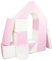 Velinda 11 Grossbausteine Schaumstoffbausteine Bauklötze Riesenbausteine Schloss-Set (Farbe: weiß, pink (Pastell))