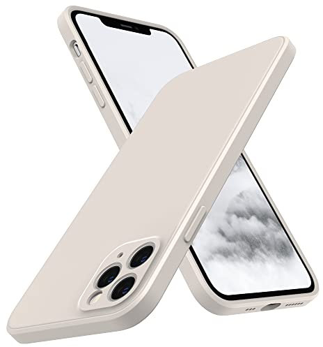 SURPHY Flat Silicone Case for iPhone 11 Pro, Individual Lens Protection, Stone Grey