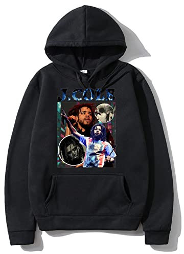 OUHZNUX Rapper Kapuzenpullover j Cole Print Hoodie Sweatshirt Mit Tasche Herren Hip Hop Streetwear Hoodie Kinder Langarm Xs-4Xl