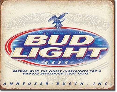 Bud Light Retro Anheuser Advertising Wall Decor Metal Tin Sign 8x12 Inches