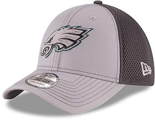 New Era NFL Grayed Out Neo 39Thirty Stretch Flex Fit Hat Cap, Philadelphia Eagles, S-M